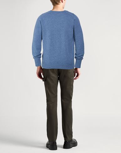 Man Sweater Slate blue Size 44 Lambswool
