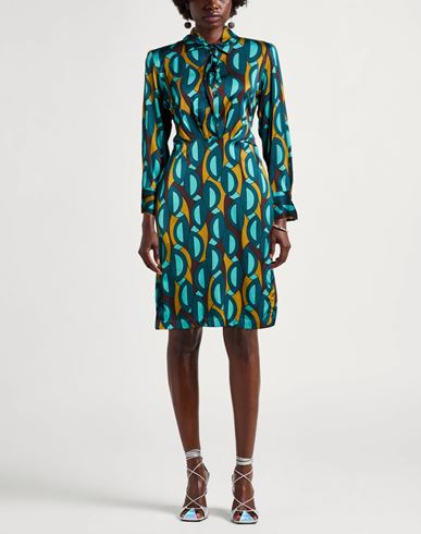 Woman Midi dress Deep teal Size L Viscose, Elastane