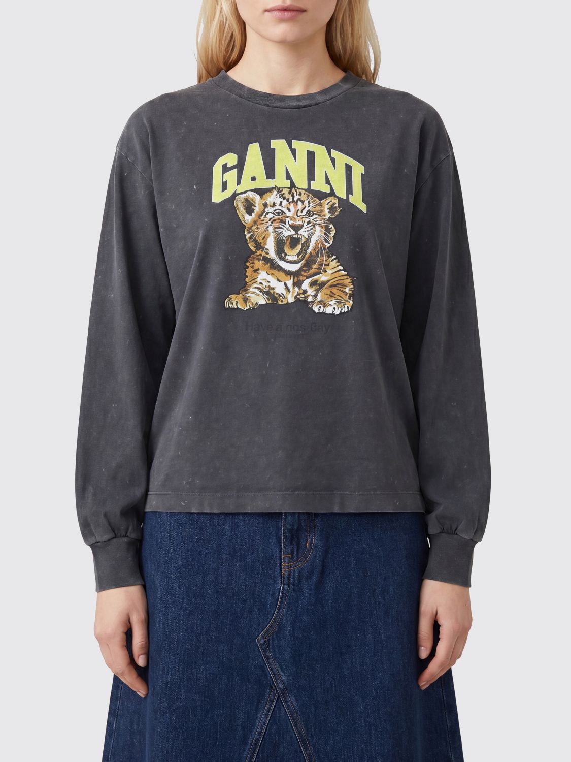 Sweatshirt Woman color Charcoal