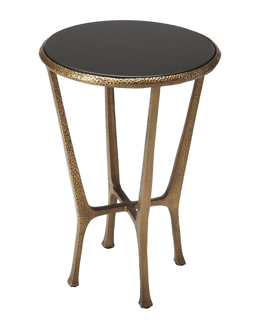 Flavio Metal & Stone End Table