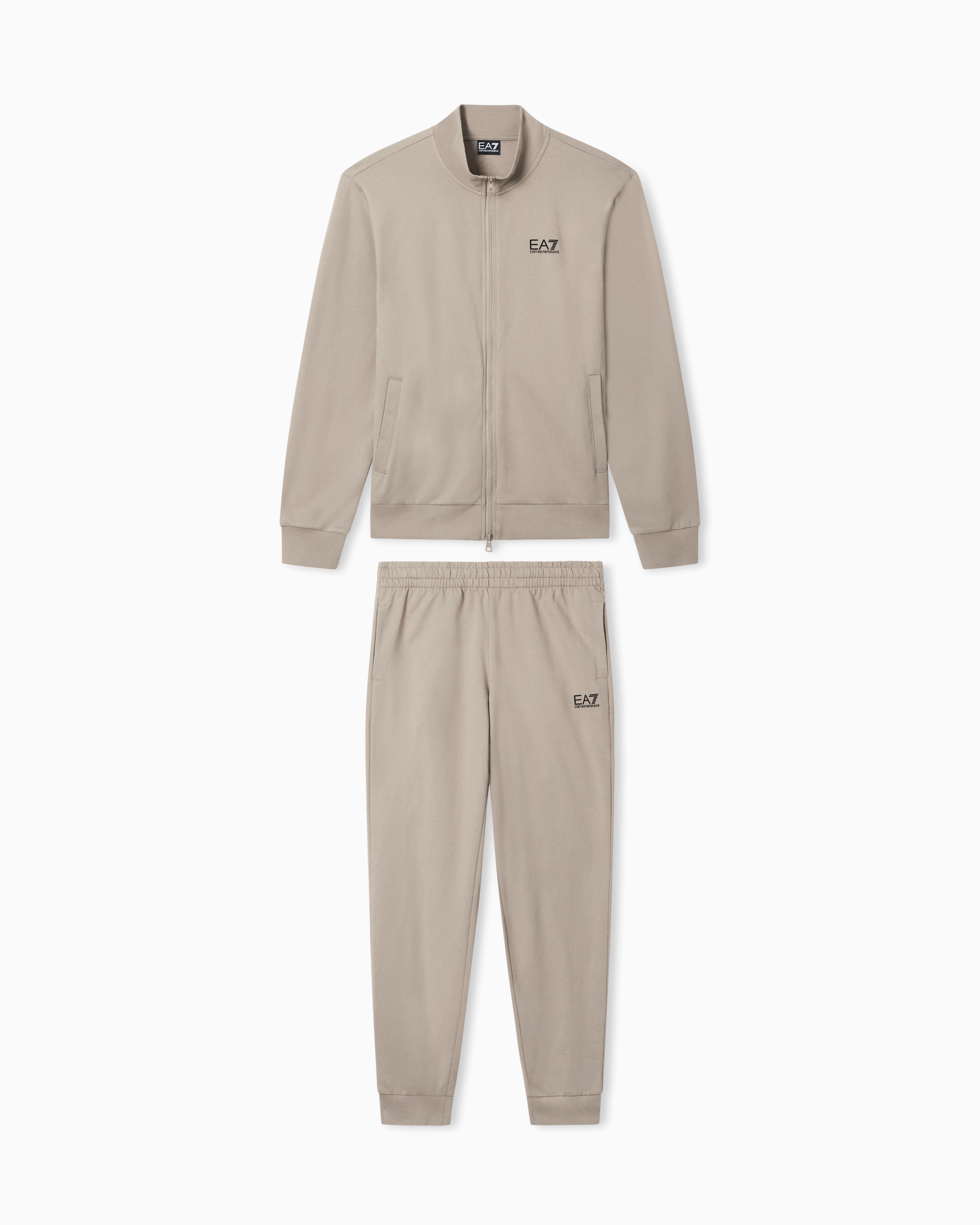 Cotton suit with zip and stand collar Core Identity