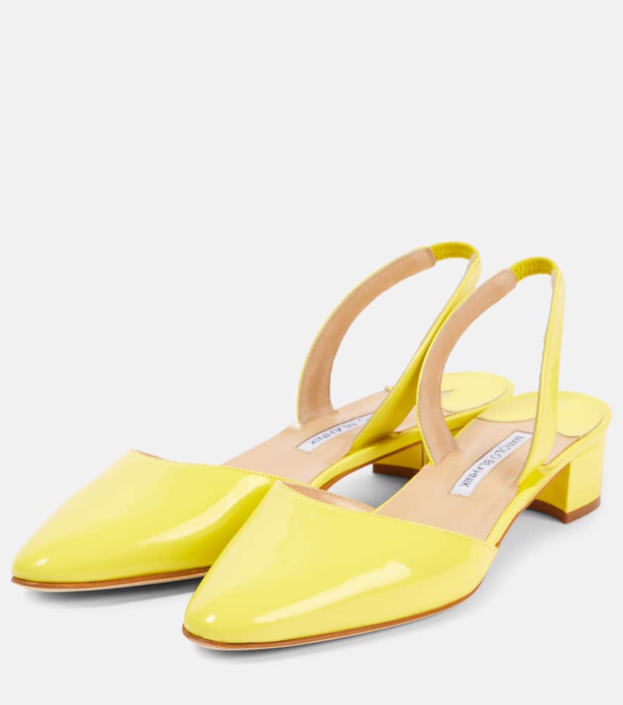 Aspro 30 patent leather slingback pumps