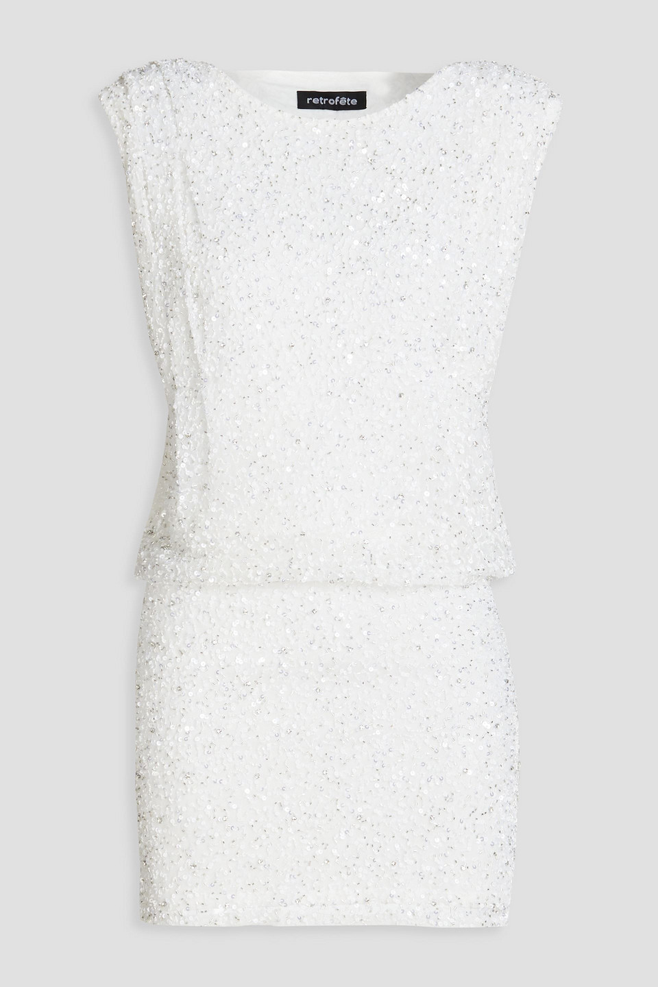 Embellished tulle mini dress - White - M