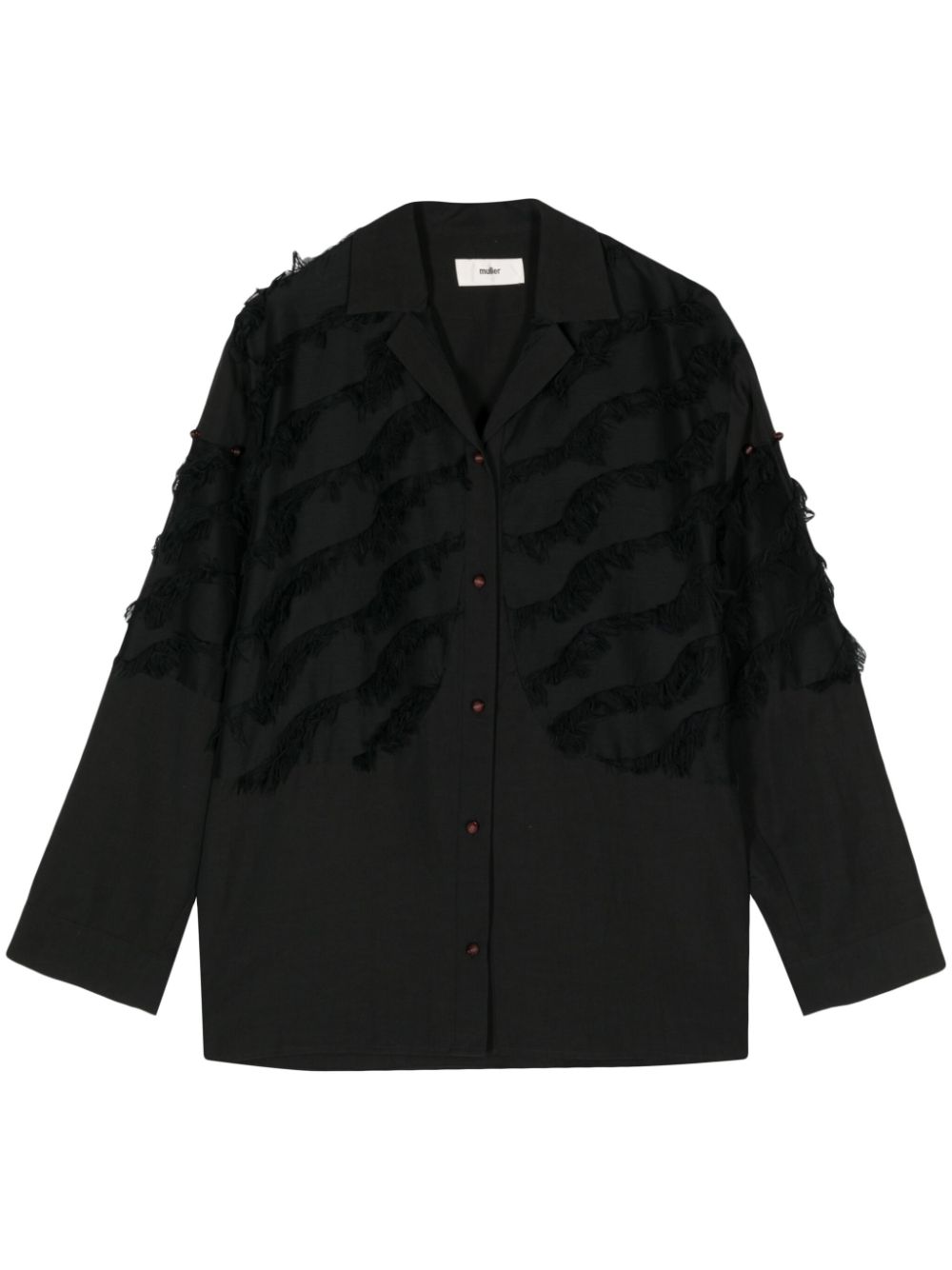 Surge fringed shirt - Black