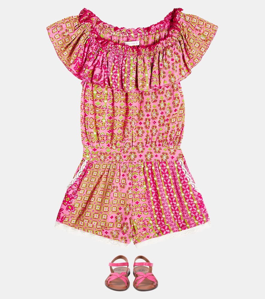 Bella floral off-shoulder playsuit