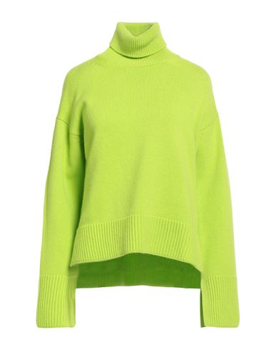P. a.r. o.s. h. Woman Turtleneck Lime green Size S Wool