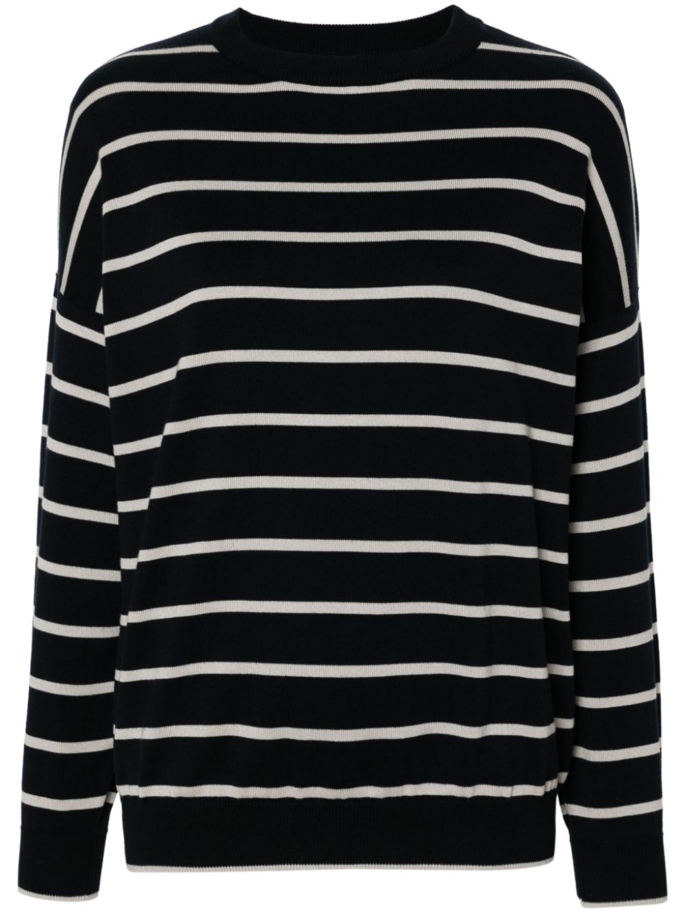 Striped cotton blend jumper - Blue