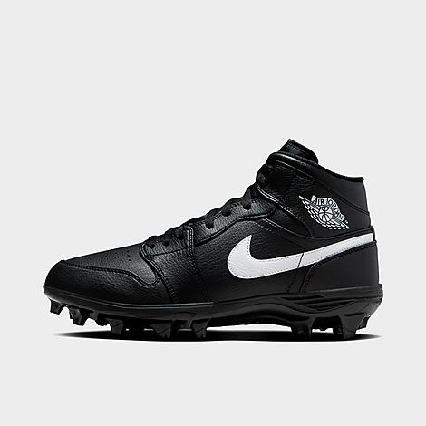 Men's 1 Mid TD Football Cleats in Black/White