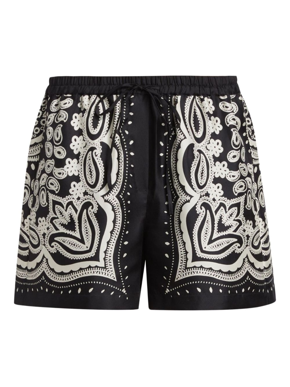 Nili Lotan Frances bandana-print shorts - Black