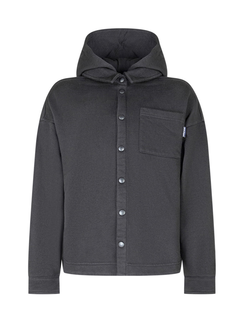 Kids Black Solid Hoodie