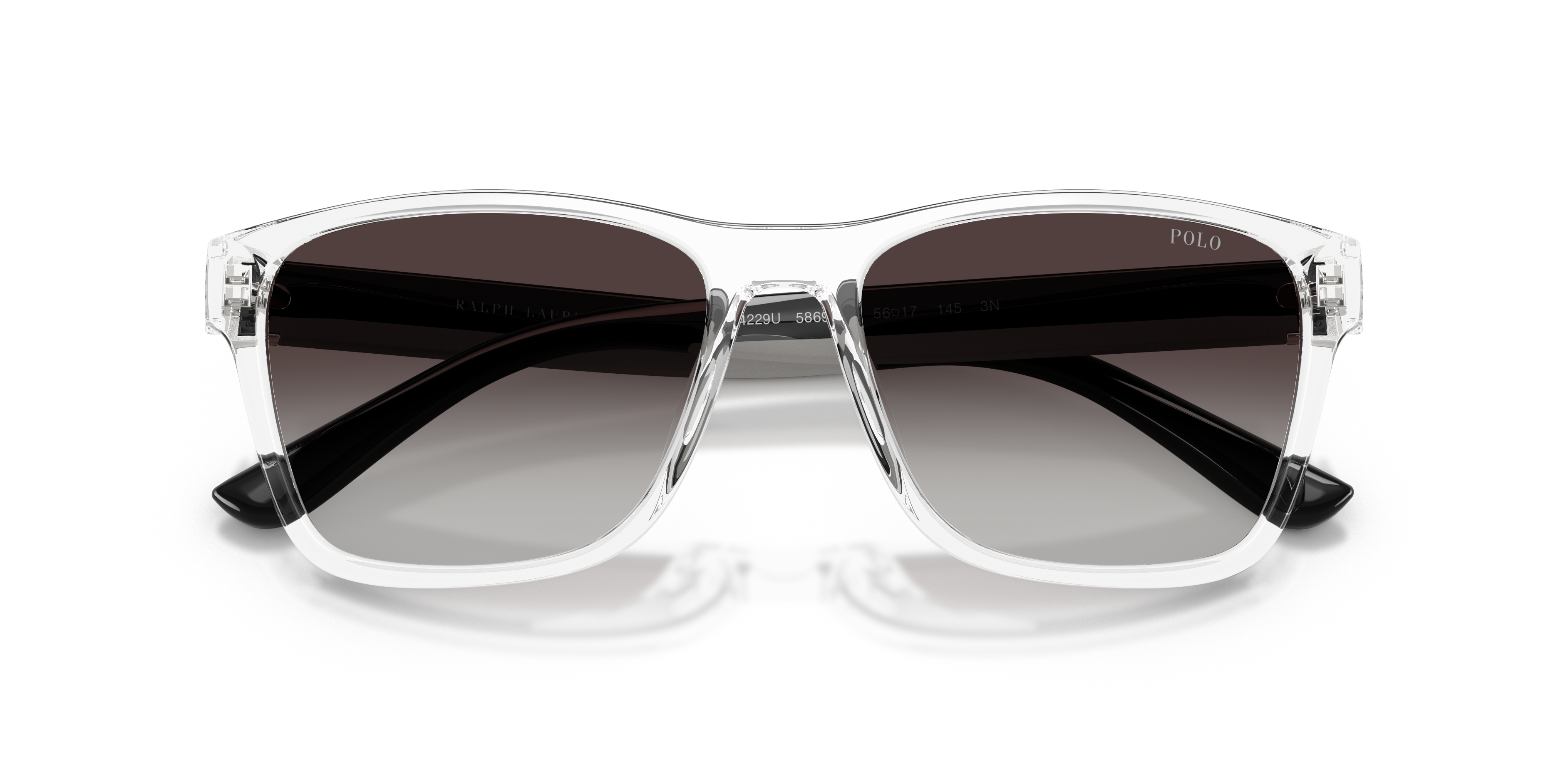 Polo Ralph Lauren Man Polo Ralph Lauren PH4229U 58698G Sunglasses Injected Transparent Grey Squared Normal Nuanced