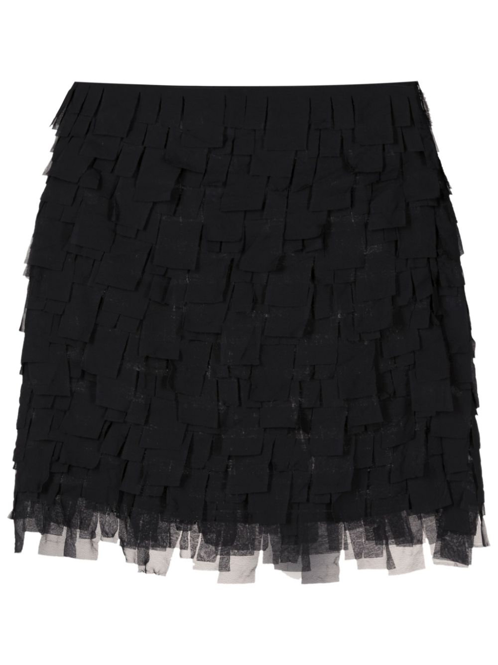 Layered high-waisted skirt - Blue