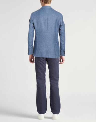 Man Blazer Light blue Size 40 Virgin Wool, Linen, Silk