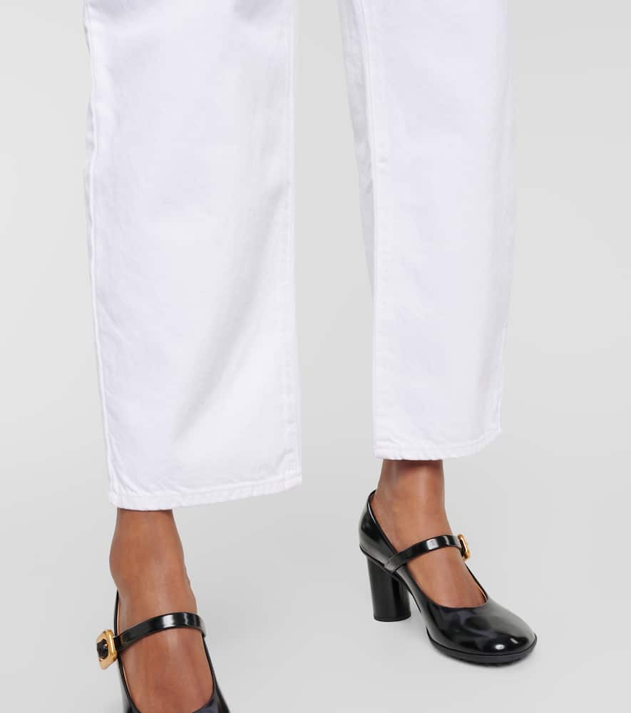 High-rise barrel-leg jeans