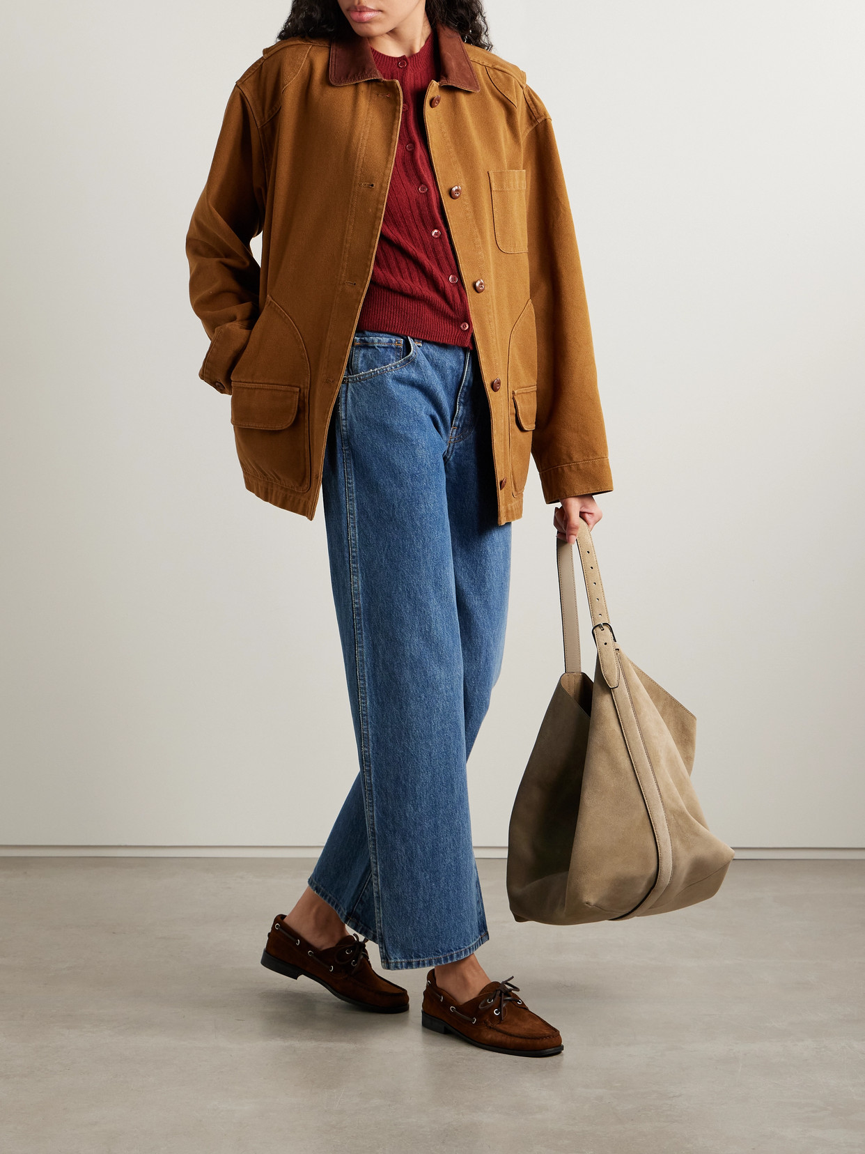 Pascual Corduroy-trimmed Cotton-canvas Jacket - Brown