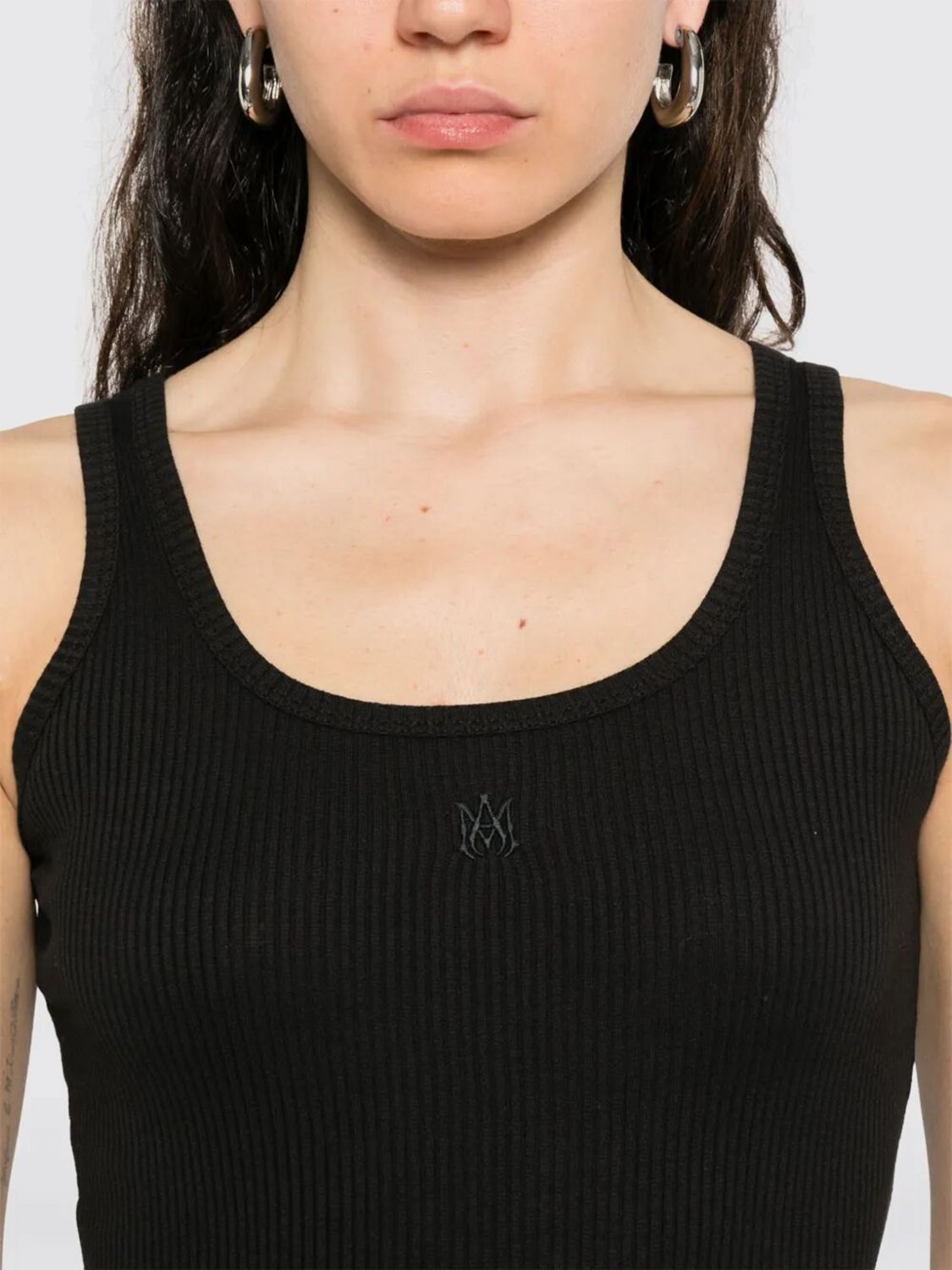 Stretch-design tank top - Black