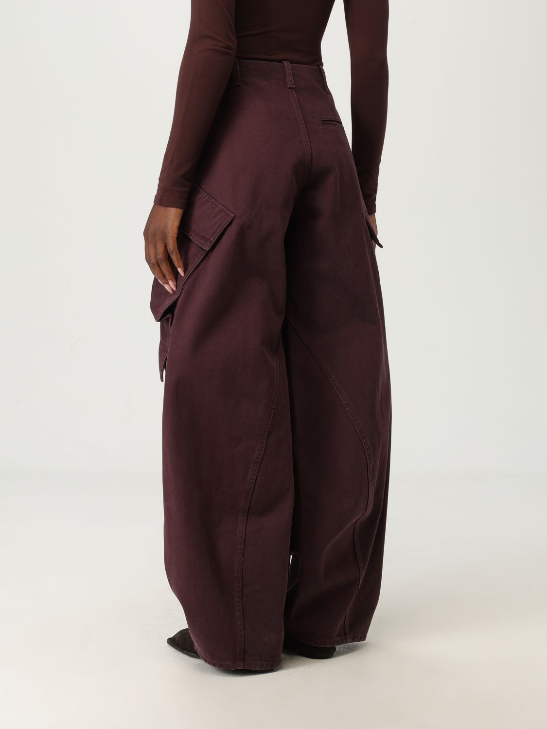 Pants ALAÏA Woman color Burgundy