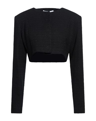 Woman Jacket Black Size 6 Cotton, Polyester, Polyamide, Metallic fiber