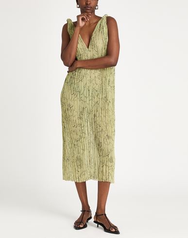 Woman Midi dress Light green Size L Polyester