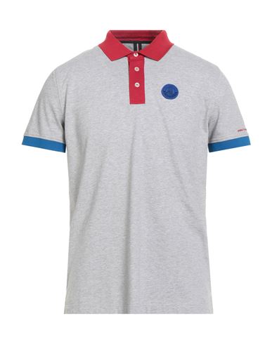 Man Polo shirt Light grey Size L Cotton, Elastane