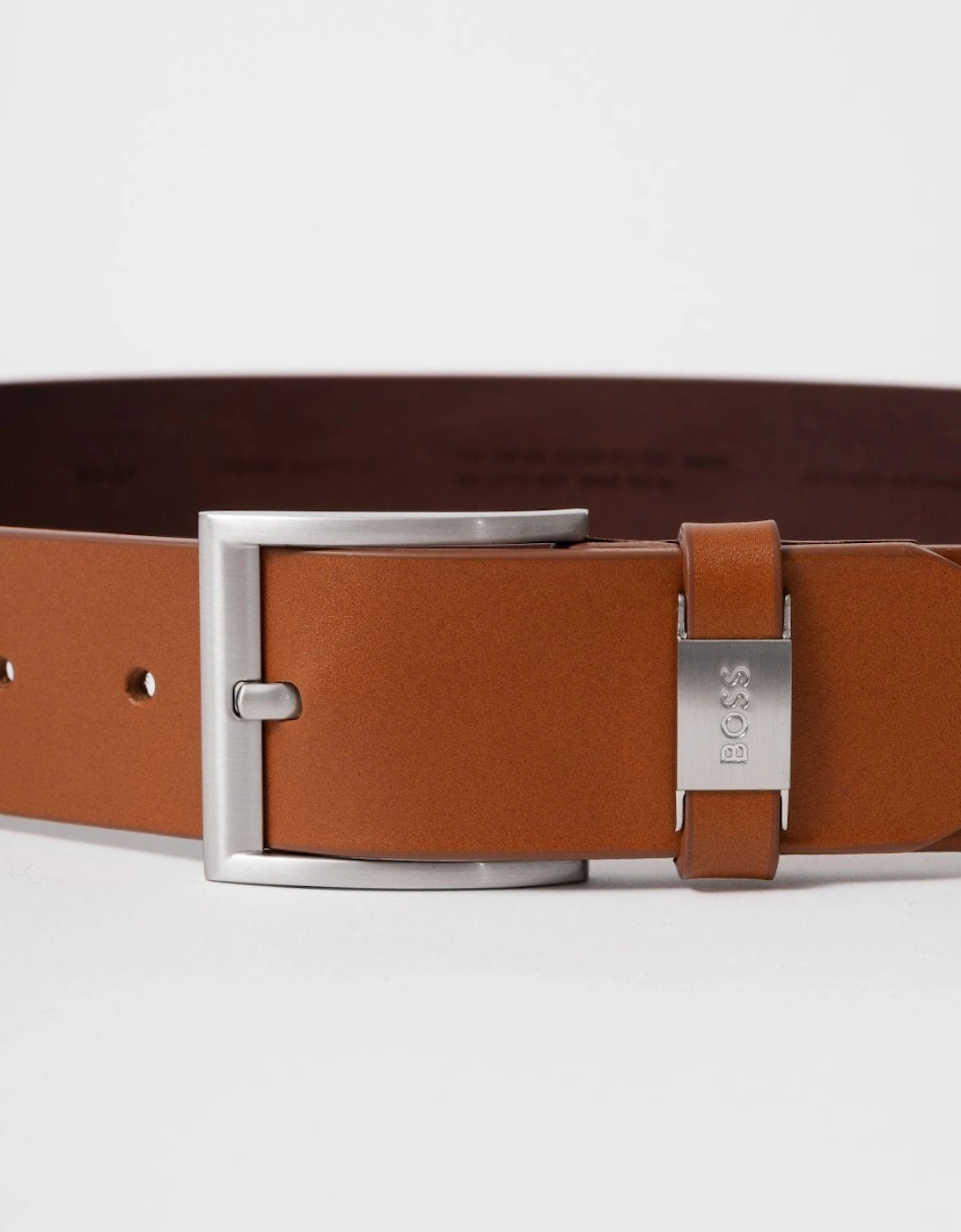 Men's BOSS Orange Connio Mens Leather Belt NOS - Brown - Size: W34