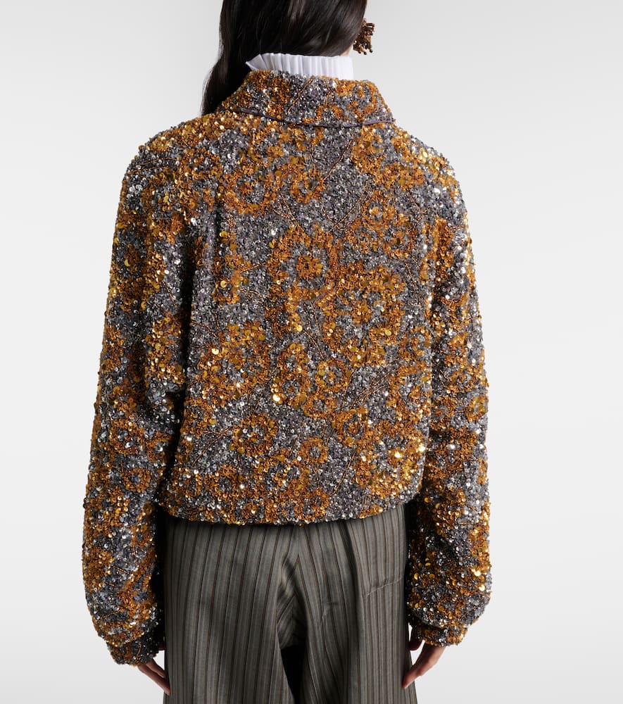 Sequined blouson jacket