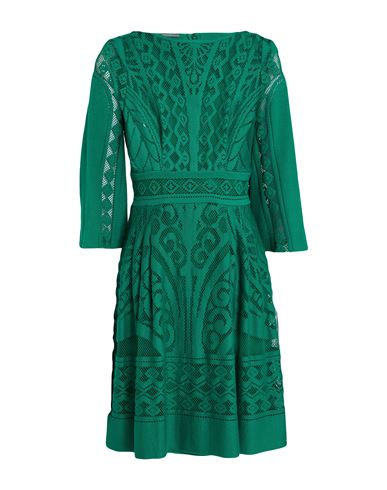 Woman Mini dress Green Size 2 Cotton, Polyamide