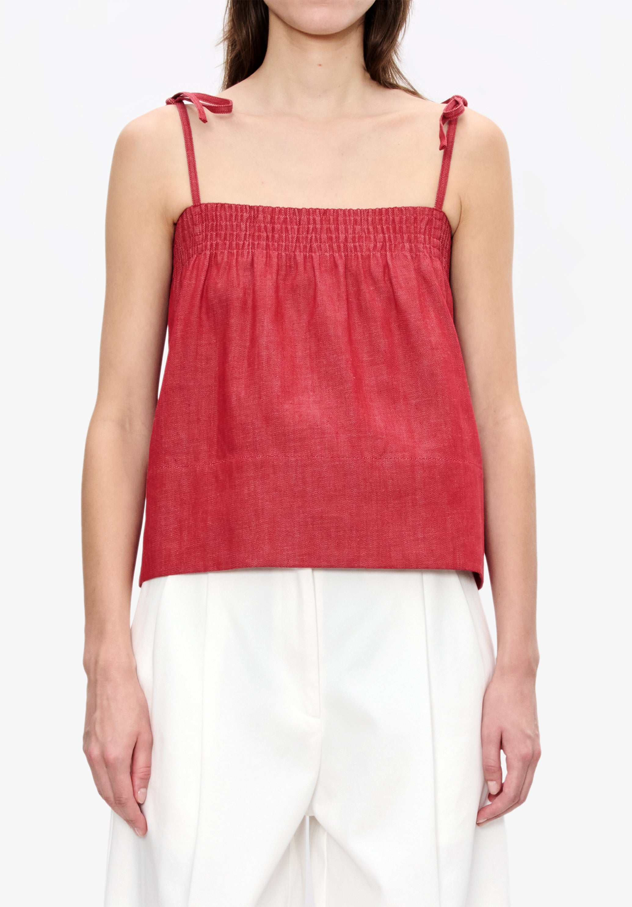 A. P.C. Cléo top Size: 40 in Red