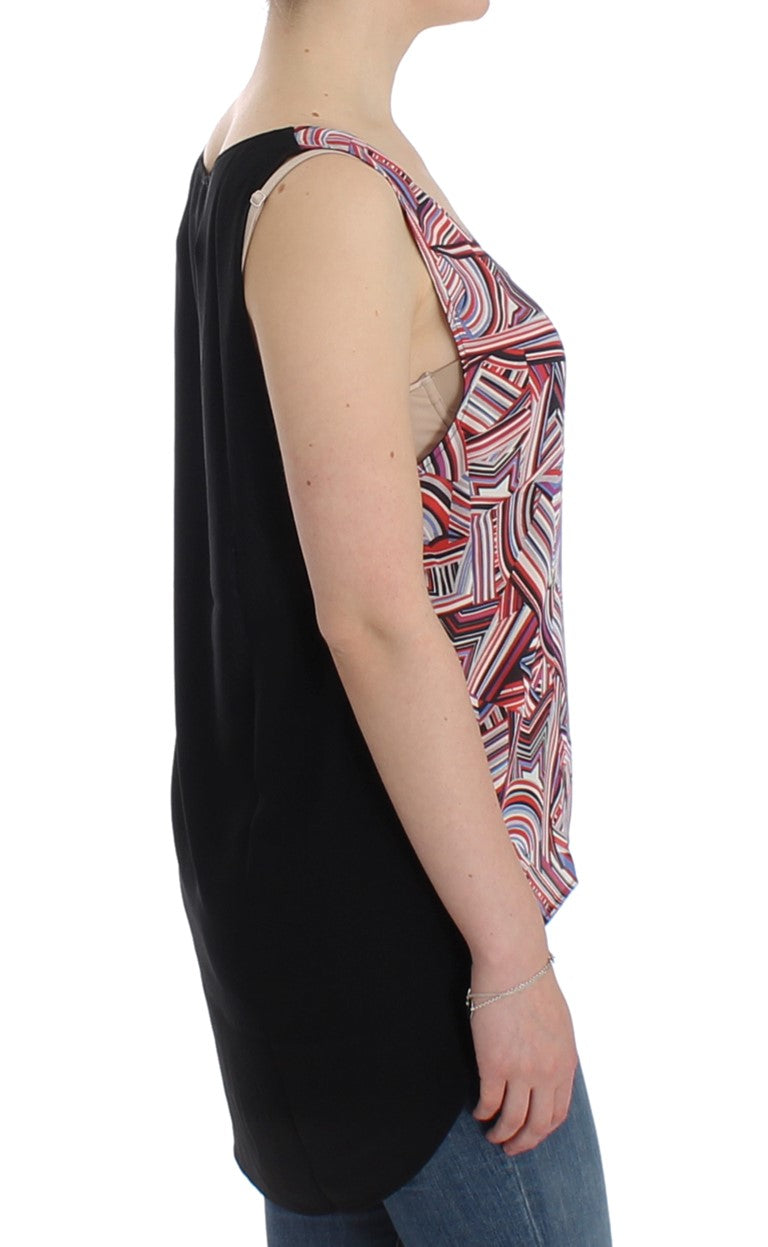 Graphic-Print Polyester Tank Top — Multicolor