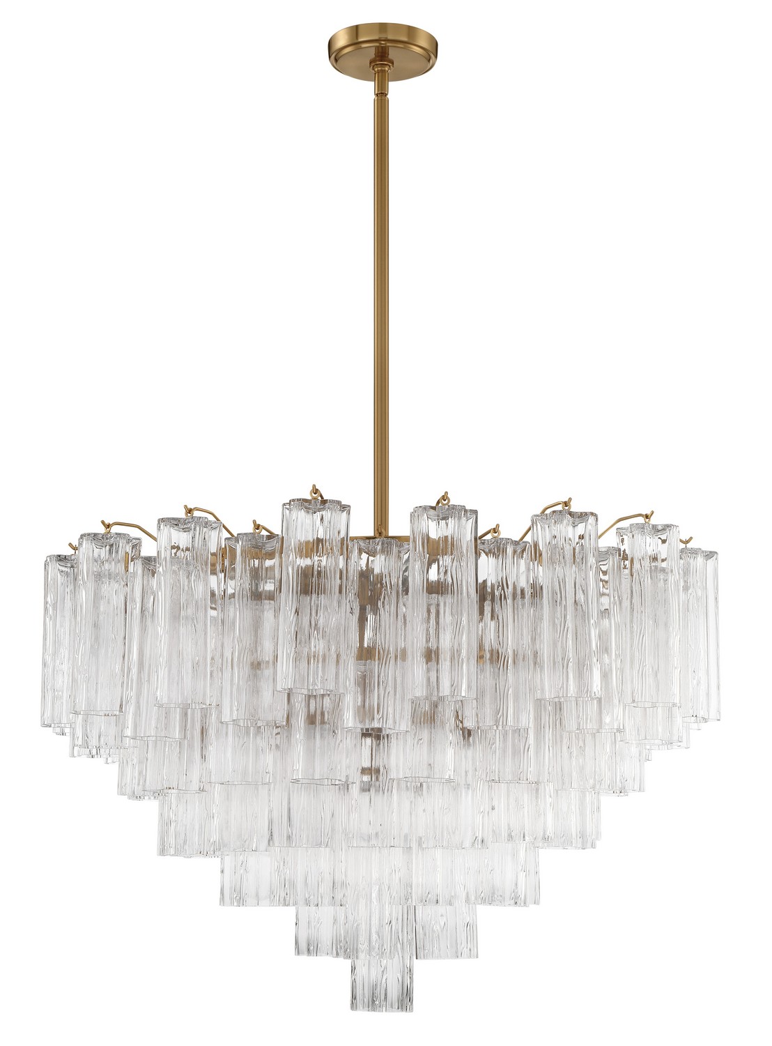 Aged Brass 16 Light Chandelier from the Addis Collection