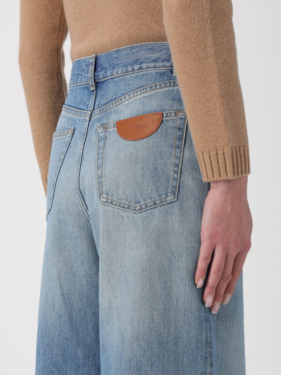 Jeans CHLOÉ Woman color Gnawed Blue