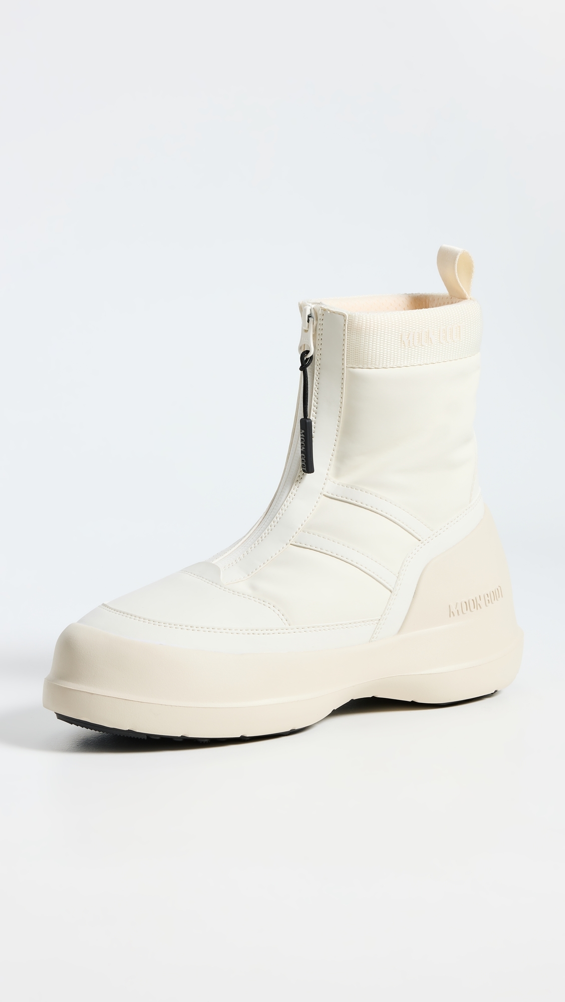 Luna Zip Boots Cream