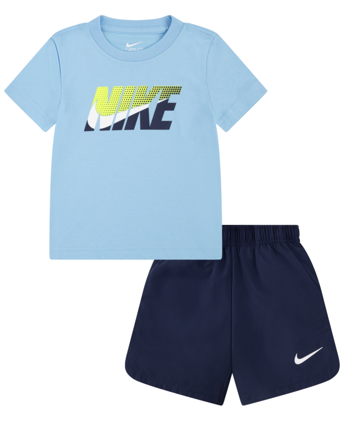 Toddler Boys T-shirt and Woven Shorts, 2 Piece Set - Midnight Navy