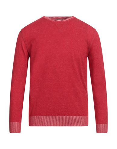Man Sweater Red Size 42 Cotton