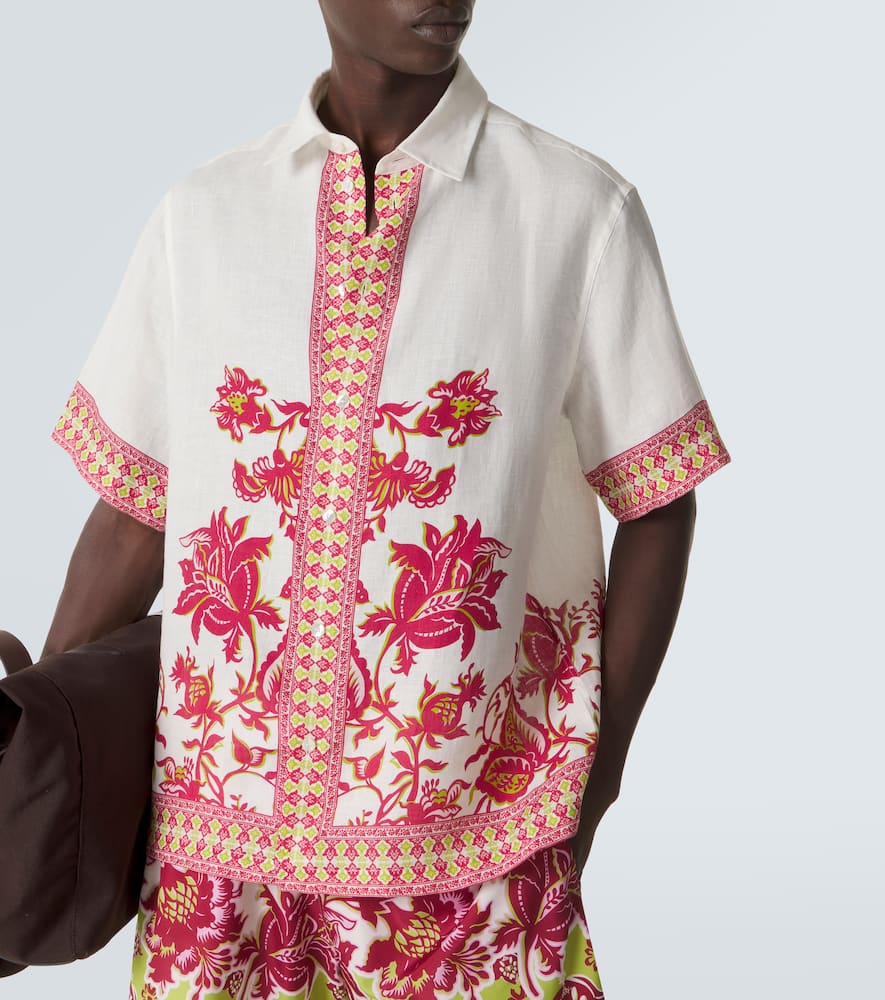 Floral linen shirt