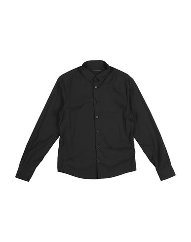 Kid Boy Shirt Black Size 10 Cotton, Polyamide, Elastane