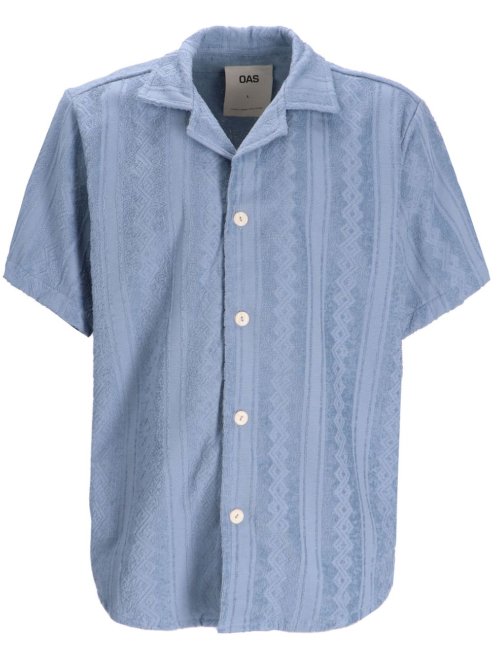 Patterned terry-cloth shirt - Blue