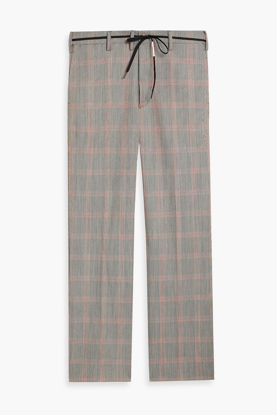 Prince of Wales checked wool-blend pants - Red - IT 48