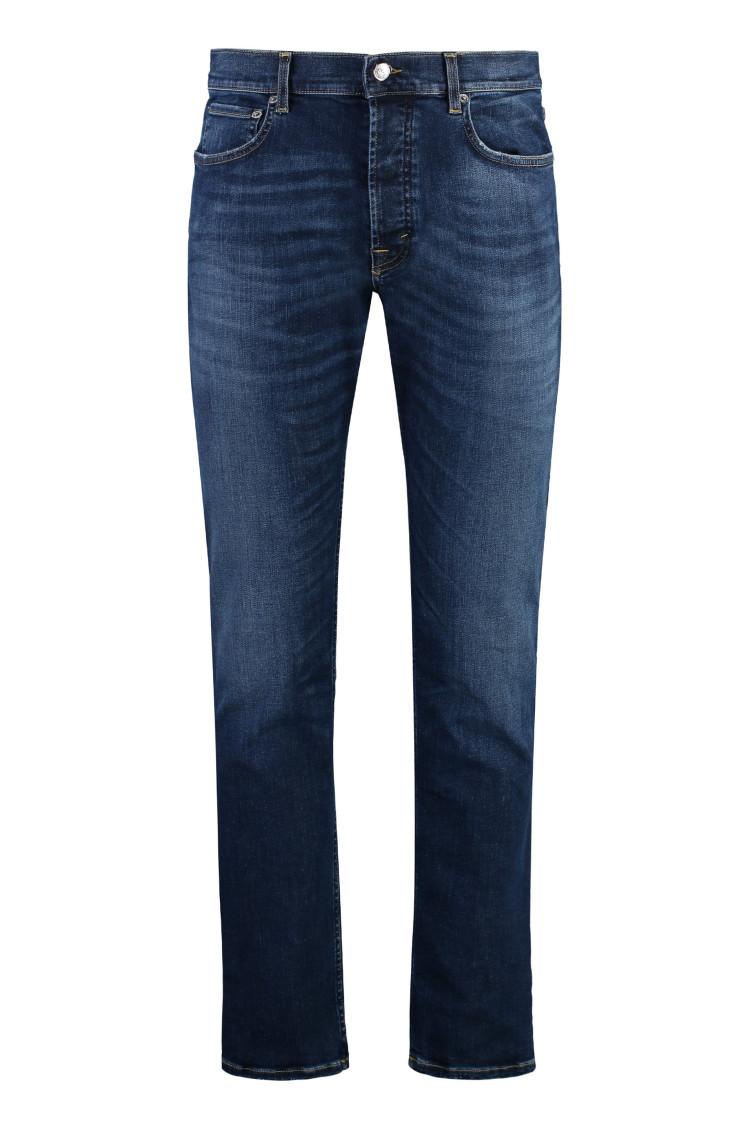 Blue Mid Rise Jeans