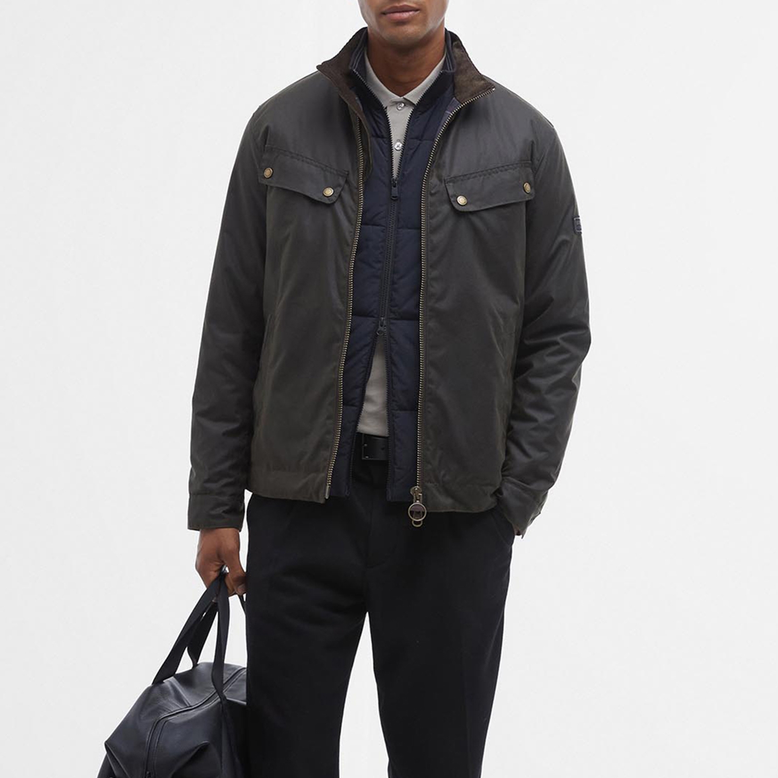 Barbour International Men's Ashbeck Wax Jacket - Olive