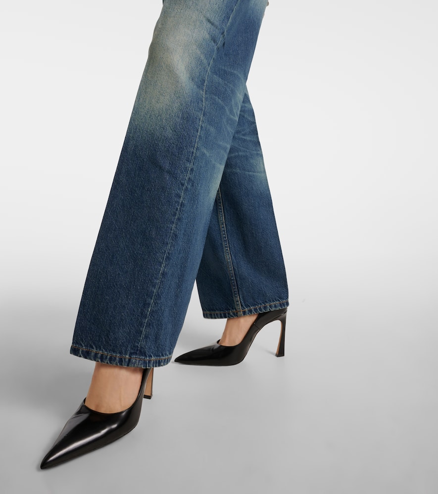Low-rise straight jeans