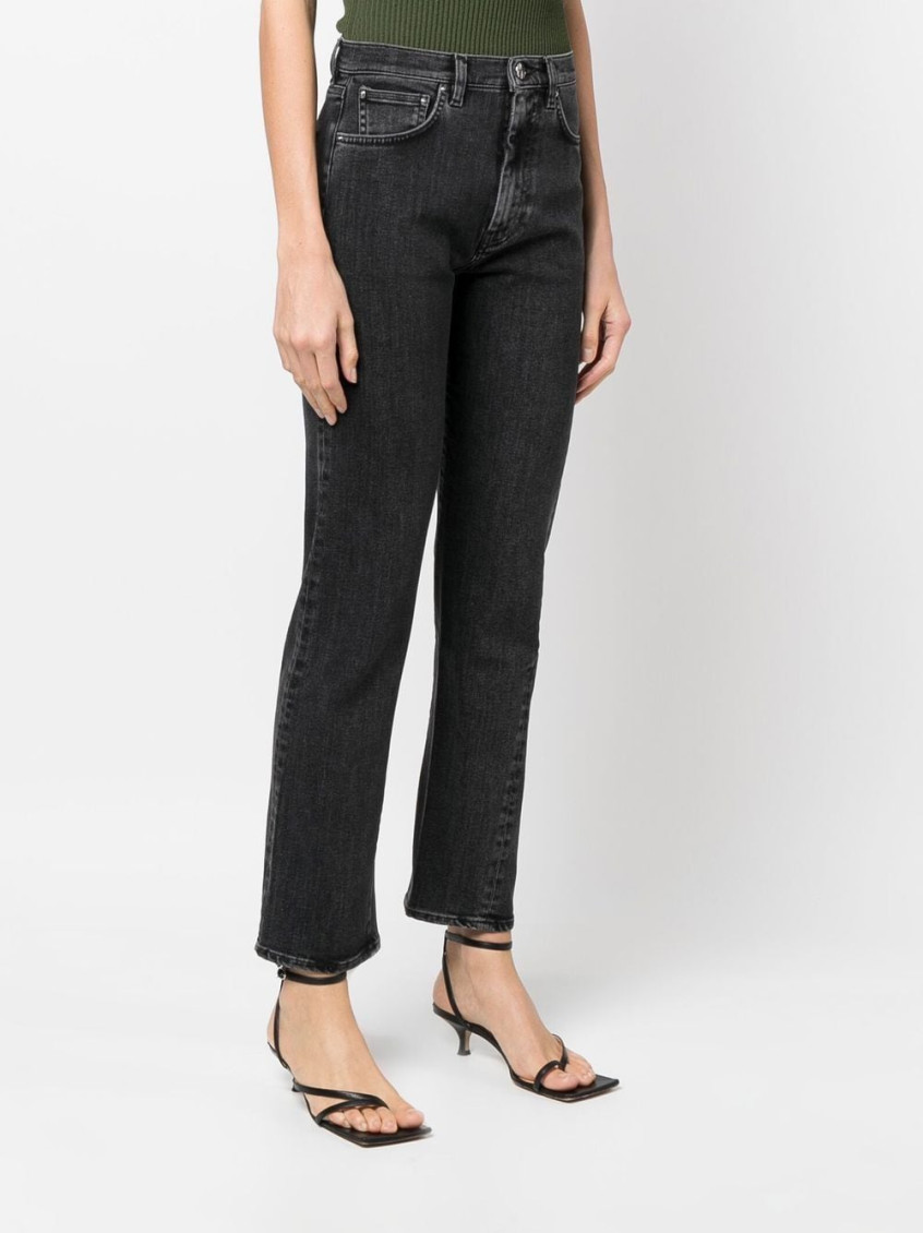 Twisted-seam straight-leg jeans - Grey