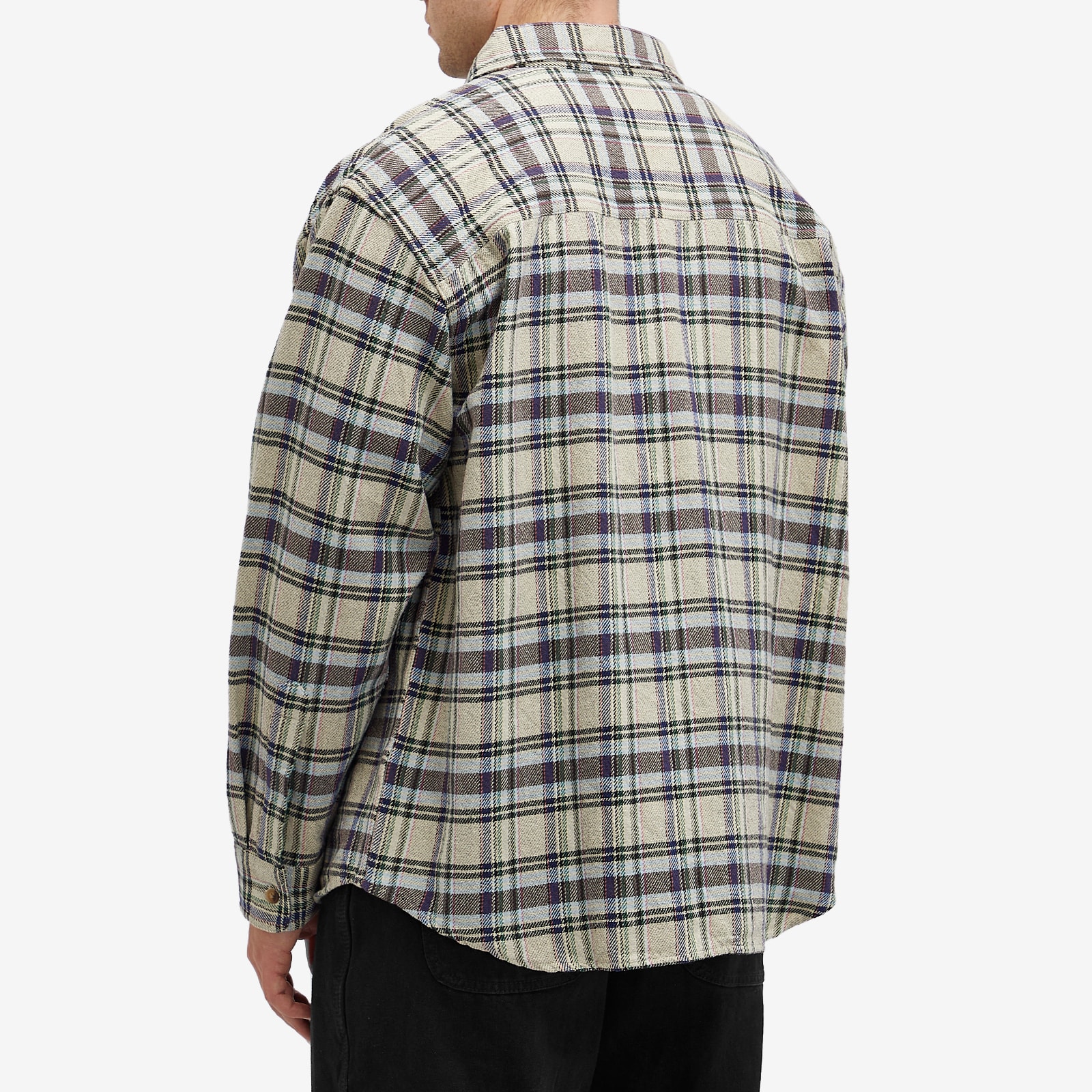 Men's Rusty Plaid Flannel Shirt in Grey