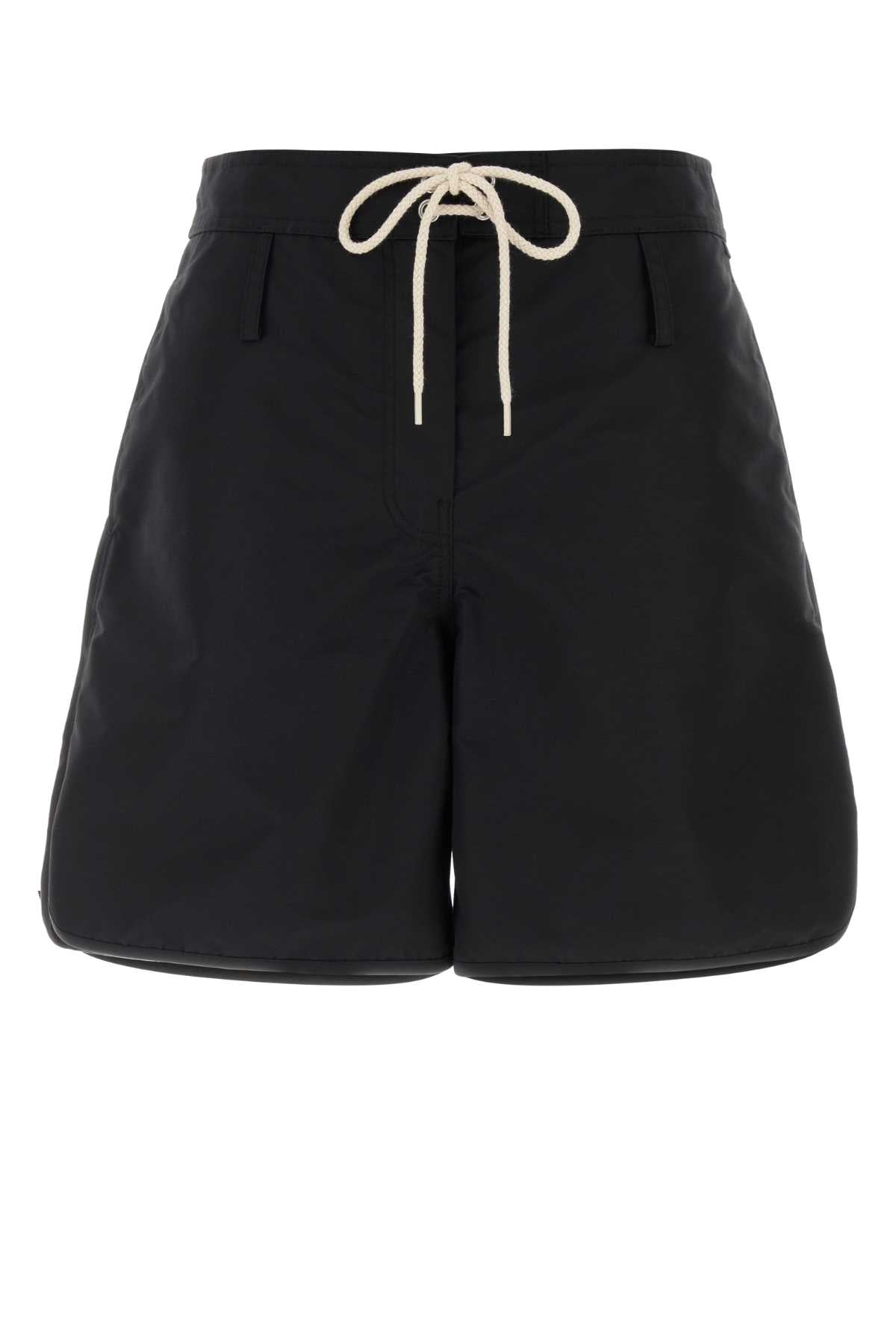 Nylon Bermuda Shorts — Black