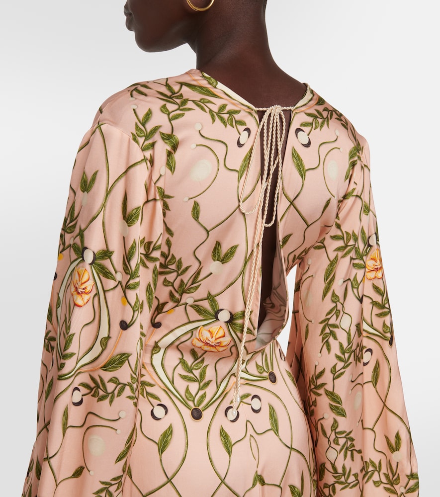 Francisca Lunar printed cutout maxi dress