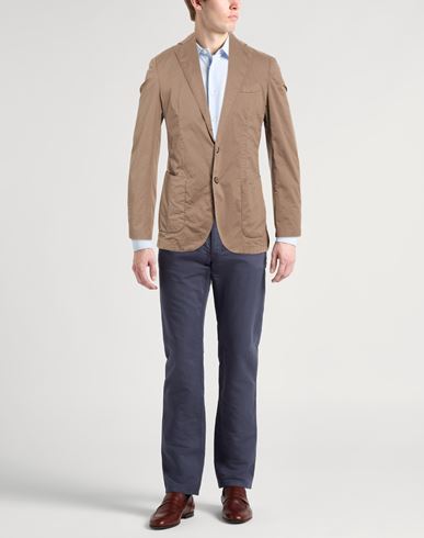 Man Blazer Taupe Size 38 Cotton, Elastane