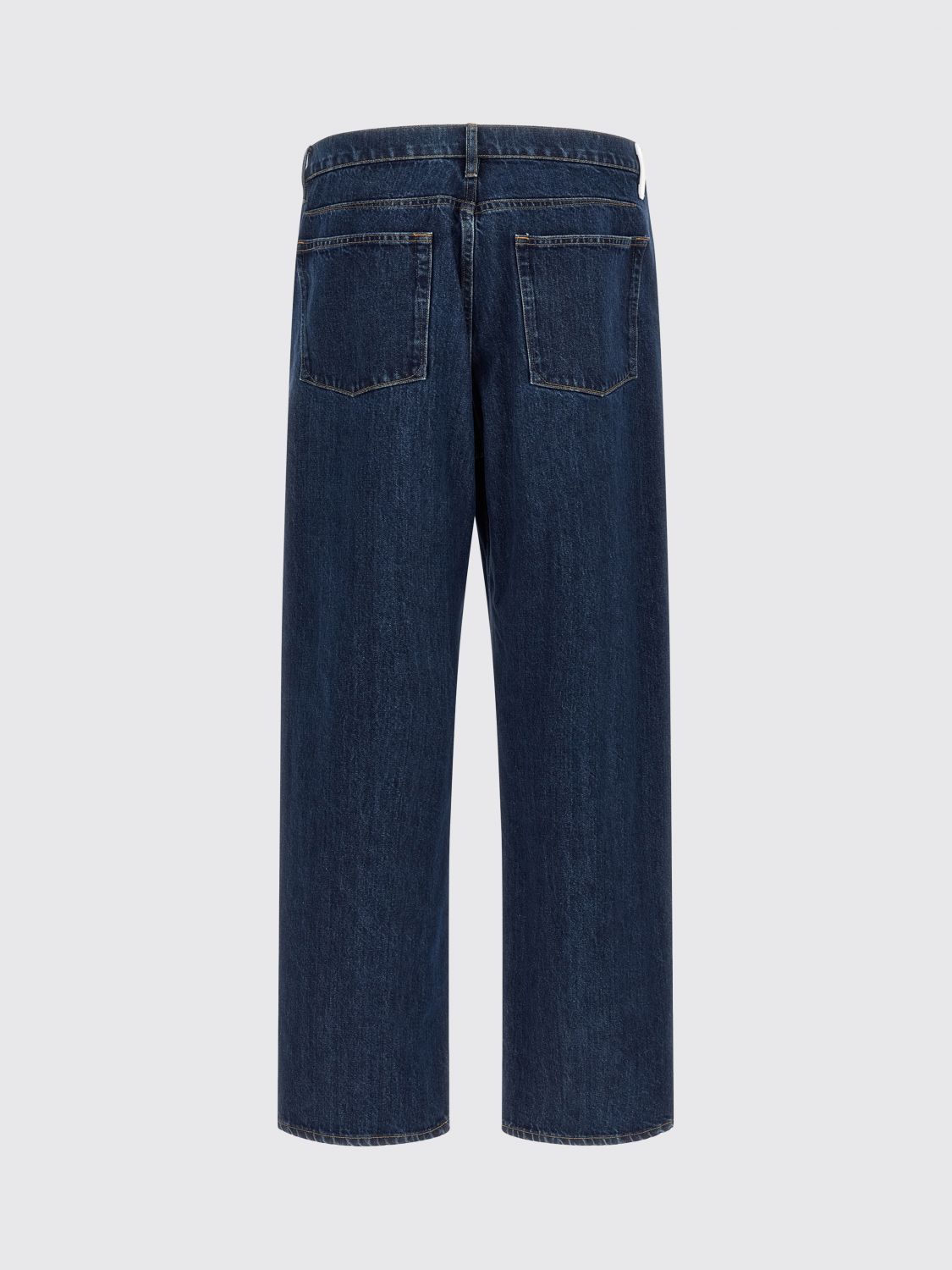 Mid-Rise Wide-Leg Jeans in Cotton Denim