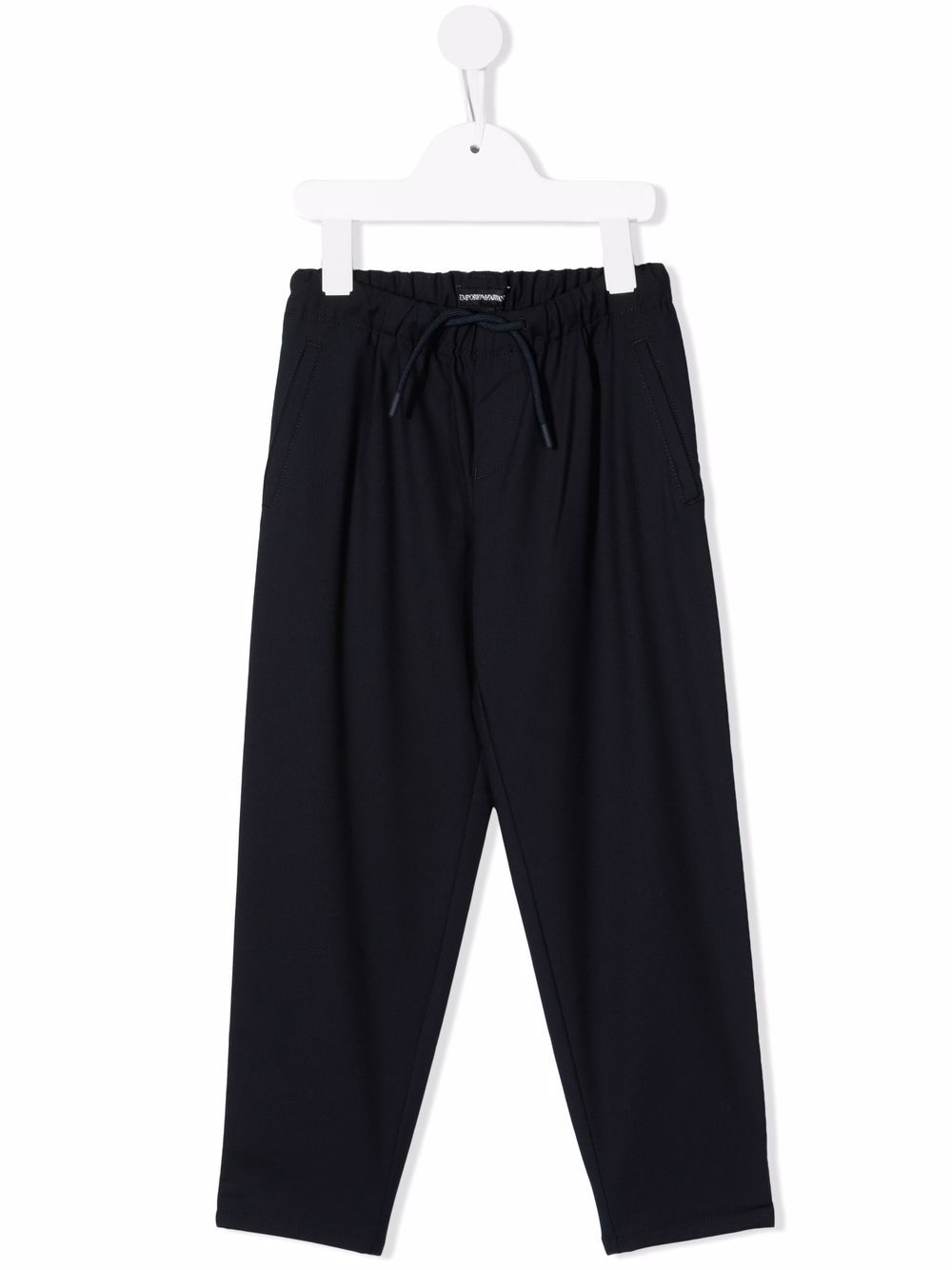 Drawstring straight leg trousers - Blue