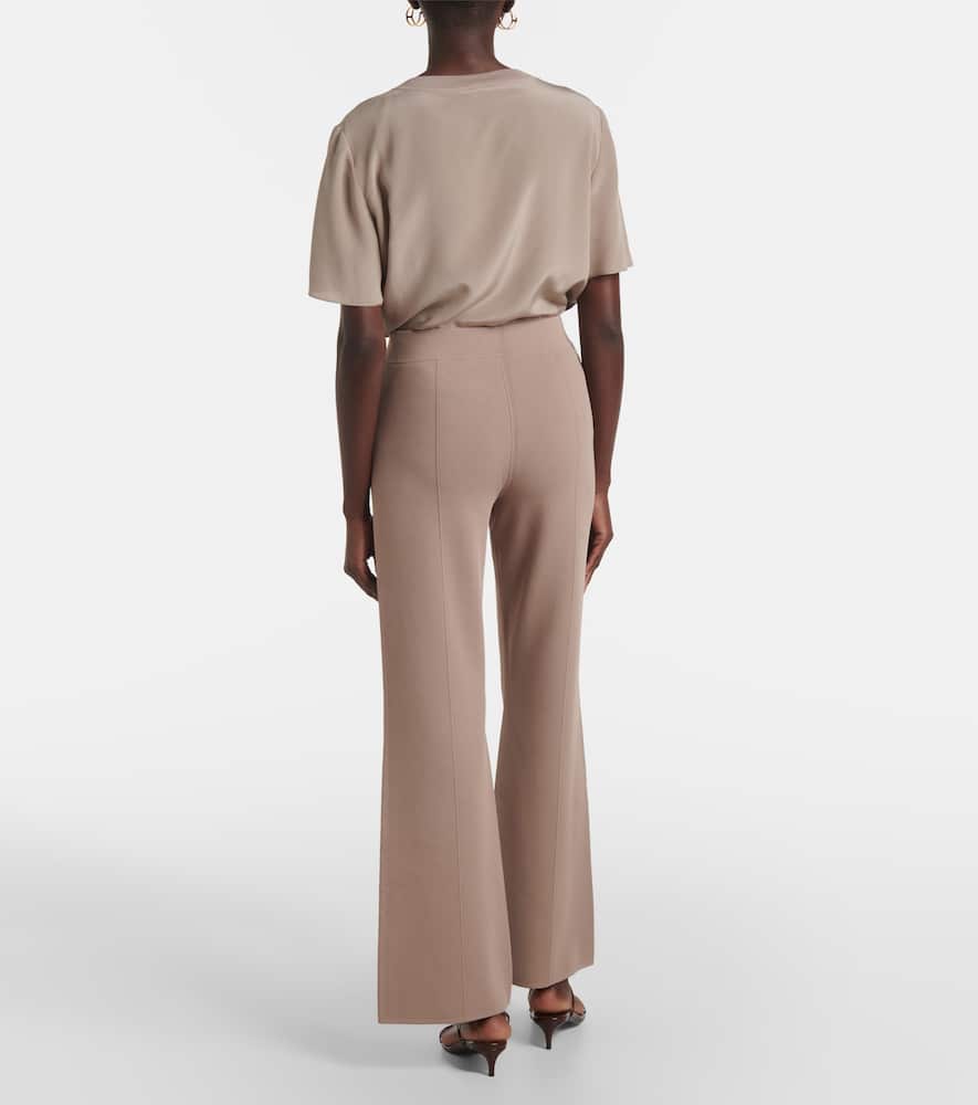 Milano high-rise wide-leg pants