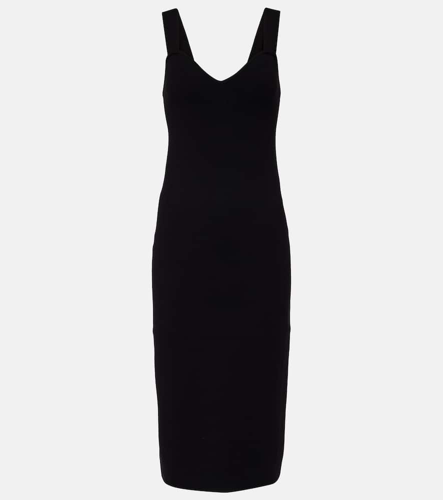 Teak knitted midi dress